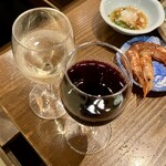 和牛焼肉成城大臣 - 天国コース、白・赤ワイン