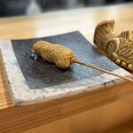 はい、串揚げです。 - 牛さがり