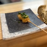 はい、串揚げです。 - 蛸ニラポン酢