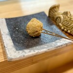 はい、串揚げです。 - ピーマン牛肉巻き