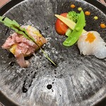 308708790 - ■青森三沢の天然平目のカルパッチョと国産12ヶ月生ハムと糖度16度のパイナップル