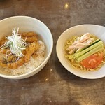 点心・中華 春夏秋冬 - 穴子丼と冷麺のセット（サラダと漬物もあり)