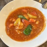 点心・中華 春夏秋冬 - トマトとエビイカのチリソース