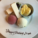 トラットリア ノラ･クチーナ - 誕生日デザートプレート