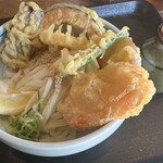 長寿饂飩　つるかめ - 野菜天ぶっかけ