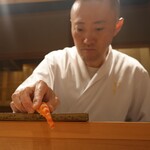 東麻布 天本 - 車エビ