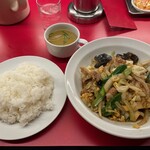 南海飯店 - 日替定食豚肉キャ玉子炒め