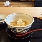 山玄茶 - 鱧と冬瓜の抱き合わせ。これぞ関西の京都の夏でしょ。お出汁が秀逸です。