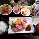 味蔵天国 - 飛騨牛角切りステーキランチ