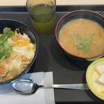 松のや - 玉子丼豚汁セット