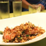 龍の翼 - 活け車海老のガーリック香味炒め（2014.09)