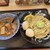 つけ麺 大輝 - 料理写真:甘辛つけ麺(並)冷や盛1050円＋オープン記念無料味玉2個.フォロワーサービス酢橘