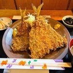 割烹 三友 - アジフライ定食