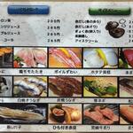 磯寿司 くるくる丸 - コンパクトにまとまったメニュー①