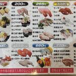 磯寿司 くるくる丸 - コンパクトにまとまったメニュー②