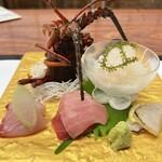 308756001 - ◆造り 季節の鮮魚（尾長鯛、マグロ、平貝） 伊勢海老