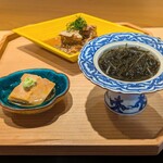 壽志 丈太朗 - 岩もずく酢・あん肝旨煮・鰯の梅煮