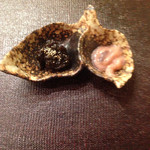 伊勢鮨 - 付き出し
                                岩海苔と塩辛