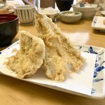 天ぷら よこい - ●二皿目
                                ・鱧
                                ・鱚
                                ・太刀魚