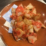 おさかなとりみや - 紅生姜と玉ねぎのかき揚げ
