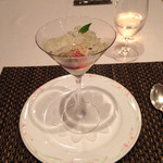 マスカルポーネチーズムース ライチゼリー