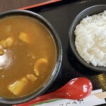 苗穂通り しあわせ食堂 - ミニカレーうどん ライス