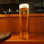 鶏一途 - 生ビール(ハートランド)