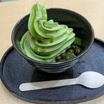 丸秀園 イオン天王町店 - 豆寒天、黒蜜と抹茶蜜のどちらか選べます。　　　　　550円