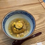 和食や ふな樹 - とうもろこし豆腐の揚げ出し