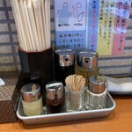 大衆中華そば喜楽 - 卓上セット