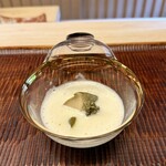 緒方 - 蒸し鮑　長芋のすり流し