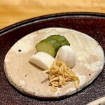 天ぷら もっこす - 香の物はうずらも糠漬け！