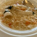 皇家龍鳳 (リーガロイヤルホテル大阪) - ツバメの巣のキヌガサ茸巻き　蟹身餡かけ