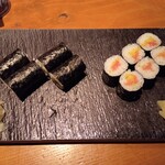 魚菜酒処 行辺 - かんぴょう巻き、とろたく巻き