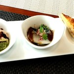 ビストロカフェ　ラピス - ★前菜(蒸し鶏・秋刀魚のマリネ・キッシュロレーヌ)