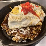 鉄板や 上方御堂 - モダン焼き