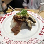 スシロー - 炭焼き牛カルビと鰻のチーズマヨ炙り