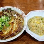 尾道ラーメン たに - 半チャン定食（ラーメン＋半チャーハン）