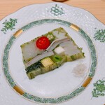 鮨 めい乃 - 海鮮テリーヌです。日本酒も良いけど、これはシャブリに合いそう