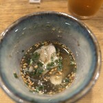 小よし - 牡蠣の冷製酒蒸し　生姜