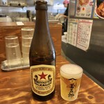 煮干しらーめん玉五郎  - 瓶ビール(サッポロ赤星)/620円♪