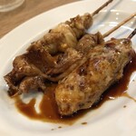 山陰海鮮炉端かば - 大山香美鶏のつくね、とり皮、ぼんじり