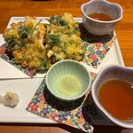 咲椀 - とうもろこしと三つ葉のかき揚げ