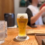 とんかつ乃ぐち - エビス 生ビール(700円)