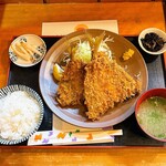 割烹 三友 - アジフライ定食
