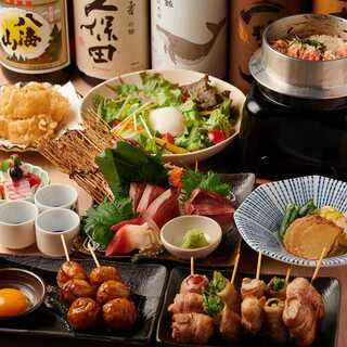 こだわりの料理！3H飲放付きタンと炉端焼きコース3500円〜