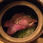 島ノ飯 みなもと - ミミジャー(ヒメフエフキダイ)の土鍋炊き込みご飯