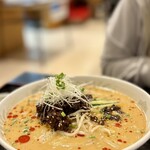 味処 湯楽亭 - 冷やし担々麺スープ美味っ❤️❤️❤️