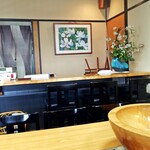 石臼自家挽き蕎麦　かめや - カウンター