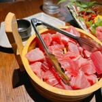 とり香 新橋店 - 左上にあるおチョコに載せていきます。制限時間1分！楽しい！